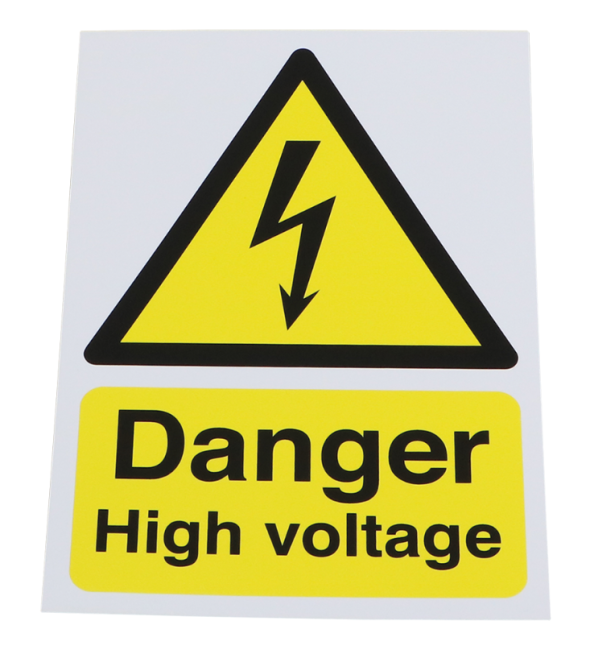 Warnschild "Danger High Voltage"